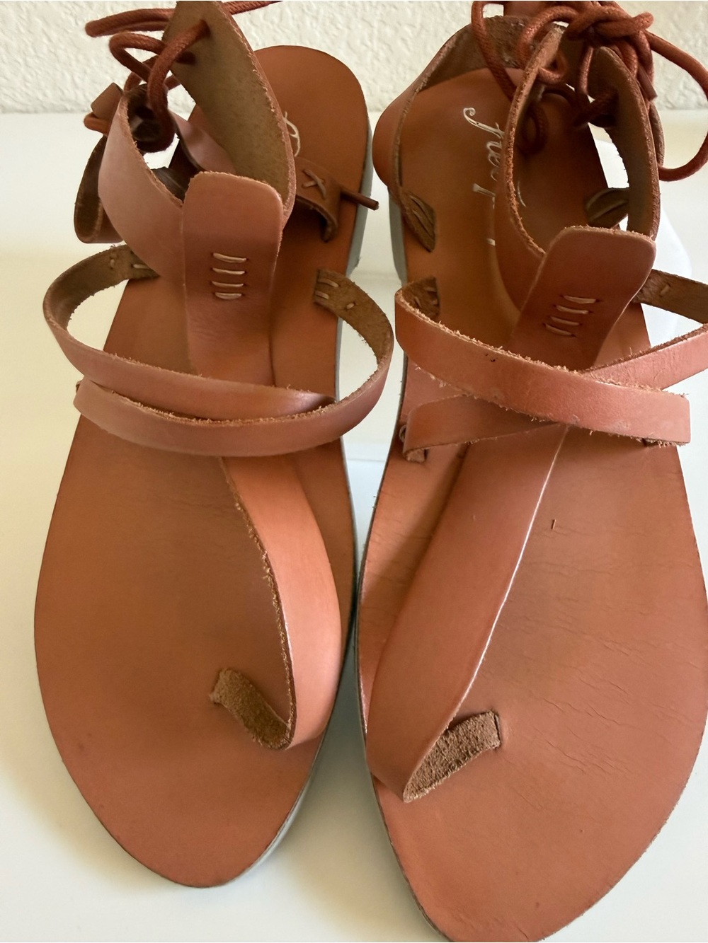 Free People Vacation Day Wrap Sandal | Leather Lace Up Gladiator | EU 39 US 8 - Picture 10 of 11